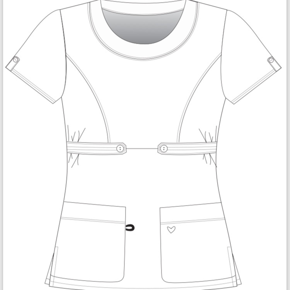 Landau Women’s Black “Jackie” Twill Scoop Neck Top - Picture 5 of 6